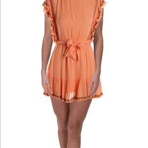 Free People peach 🍑 and bronze brunch dress